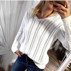 ZARA KNIT White Sweater! 👌🏼